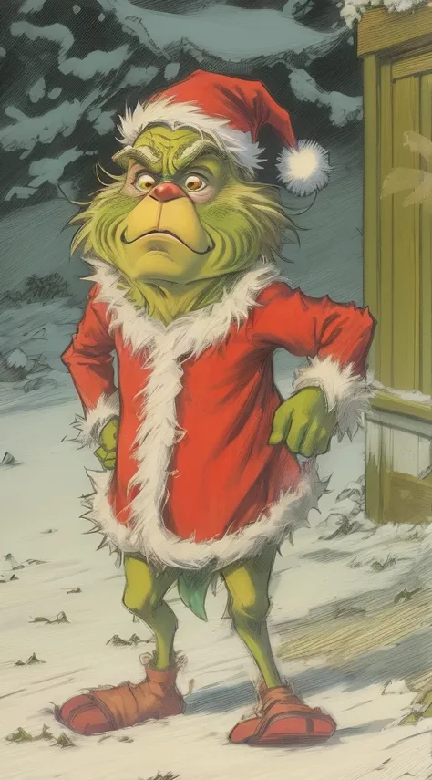 The Grinch pretends to be Santa Claus