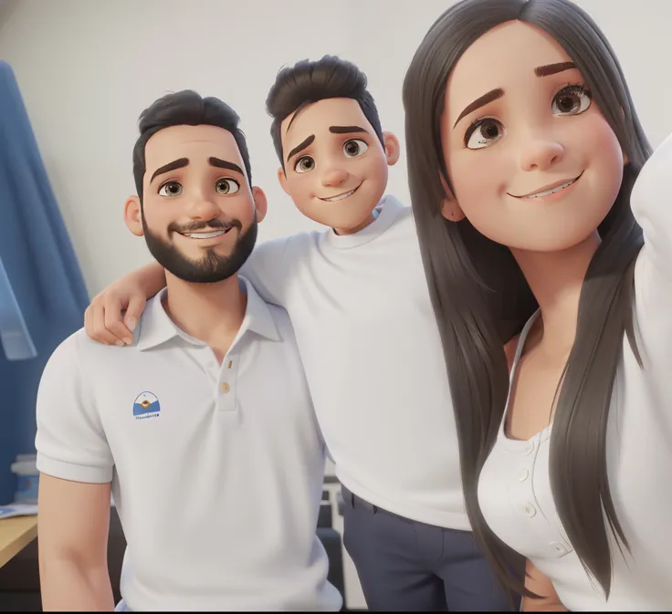 mami , menino cabelo pequeno castanho , pai olhos castanhos barba cerrada Disney pixar | | |