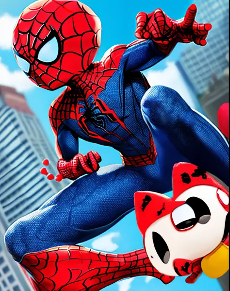 Spider-Man and hello kitty