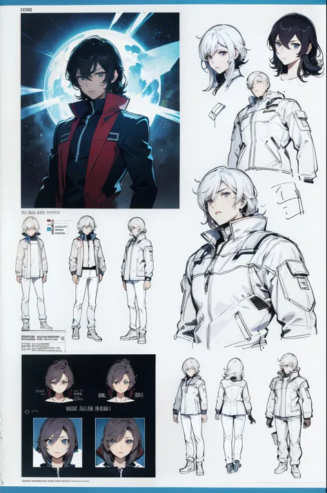 line-art, art book, character sheet, gundam 00 reimagined, 8k, best quality, design sheets,