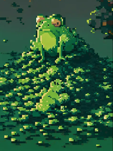 Poisonous frog in pixel art, good quality