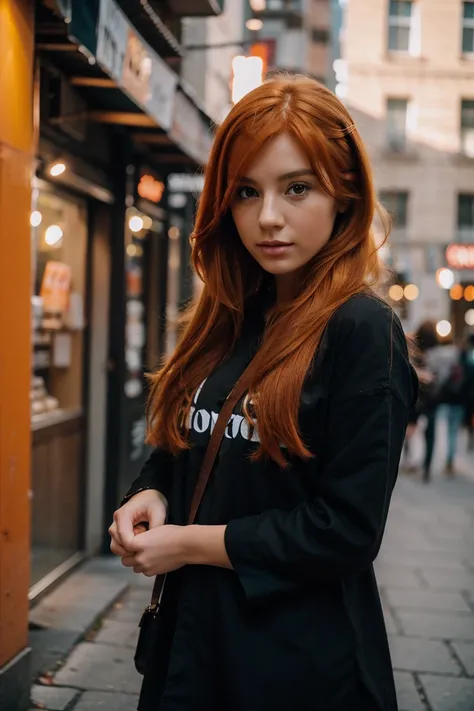 orange hair beautiful girl, canon f1.2, 20mm, 8k, realistic