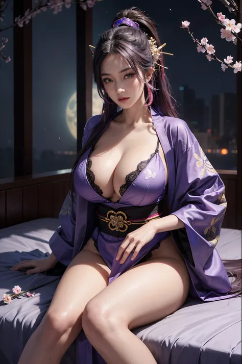 32K UHD QUALITY RESOLUTION, RAW PHOTO, PHOTOREALISTIC, HYPER-REALISTIC, OFFICIAL ART, PERFECT MASTERPIECE, the most beautiful and sexy cyberpunk Taoist goddess, long rainbow colored hair, detailed vibrant moonlight eyes, long detailed eyelashes, blushing, ...