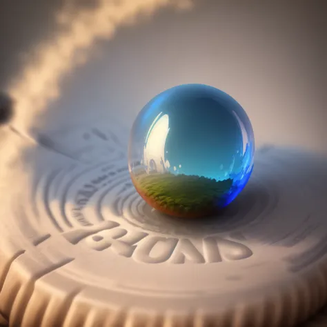 Word vivid in bubble form