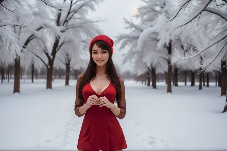 (best quality, highres, ultra-detailed), a girl in the winter night, ((full-body view:1.4)), (((1girl))),(((solo))),(((a girl alone))),(18years old),[the face is combination of (((irene1:1.2))) and (((Excella_er5:1.2)))],(sharp focus:1.5),beautiful detaile...