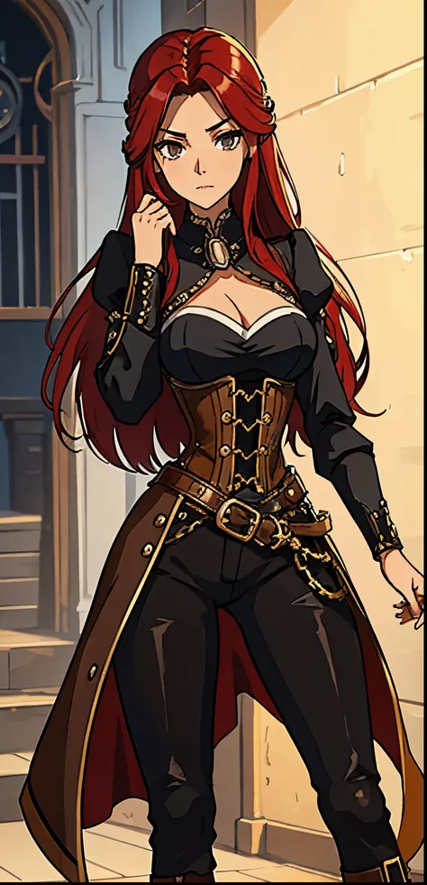 Erza Scarlet is one of the main characters in the series. The young woman with scarlet hair and brown eyes is described as an amazing woman, very strict and who does not admit when others make mistakes. Shes a slender, Figura elegante com curvas bem desenh...