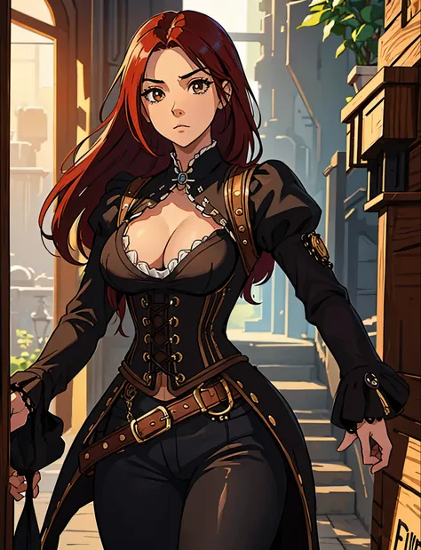 Erza Scarlet is one of the main characters in the series. The young woman with scarlet hair and brown eyes is described as an amazing woman, very strict and who does not admit when others make mistakes. Shes a slender, Figura elegante com curvas bem desenh...