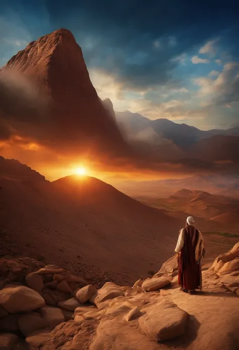 The Ten Commandments of Moses、moses tablet、the top of mount sinai、moses praises god、moses thanks god