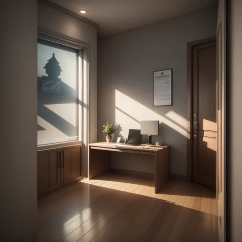 Sales Office, It features a simple, shadowy, Realistic, incredible details