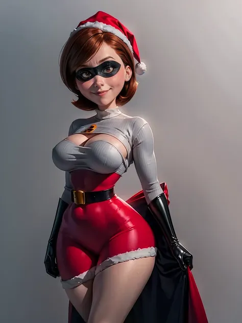 (master piece: 1.1), (helenparr), mature, detailed face, ((detailed brown eyes)), brown hair, bob cut hair, (wearing super-hero ...