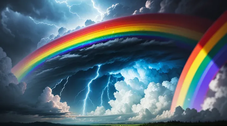 Rainbow-colored thunderstorms.