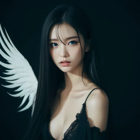 Fallen Angel、Black Flame、a beauty girl、