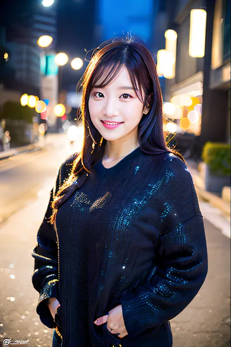 (8k, RAW photo, best quality, masterpiece:1.2), (realistic, photo-realistic:1.37),1girl,(Kpop idol), (aegyo sal:1),cute,cityscape, night, winter, snow, professional lighting, photon mapping, radiosity, physically-based rendering,