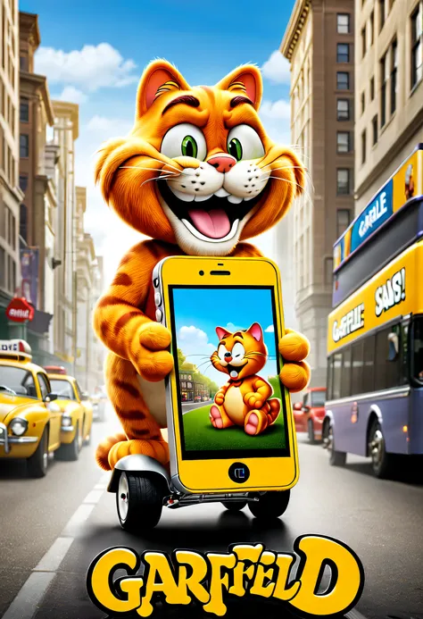 Brand advertising，Creative poster，Garfield mobile phone，