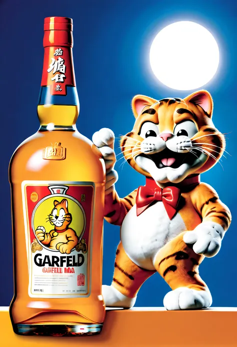 Brand advertising，Creative poster，Garfield Maotai