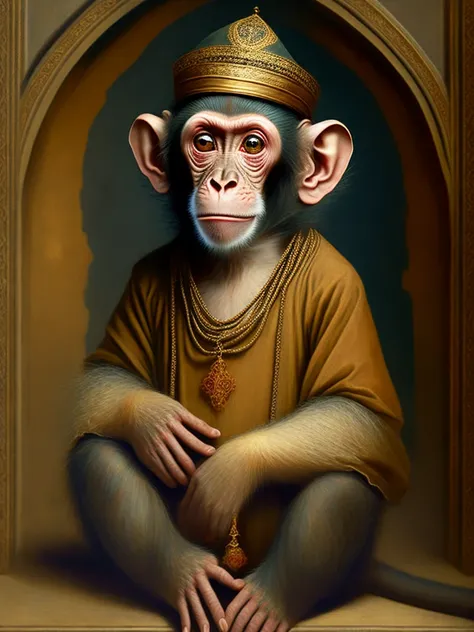 monkey, in wiseman clothes, jews, masterpiece