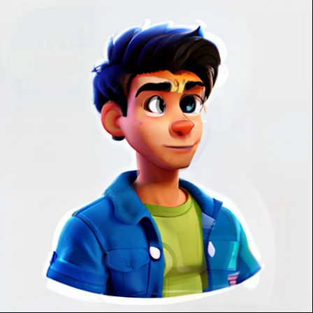 Um personagem de desenho animado, estilo Disney pixar