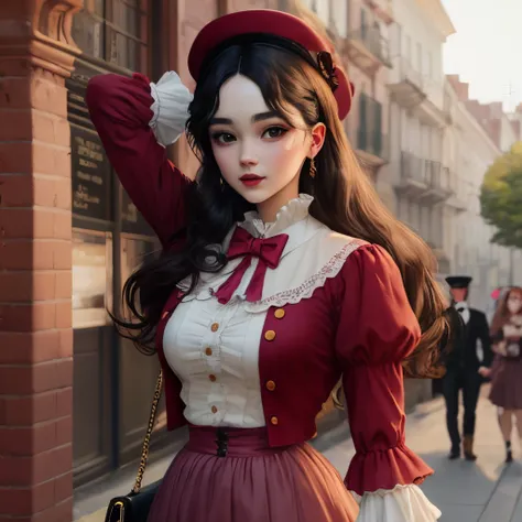 Irene de red velvet con ropa victoriana