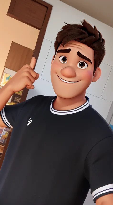 um homem estilo disney pixar, alta qualidade, melhor qualidade.