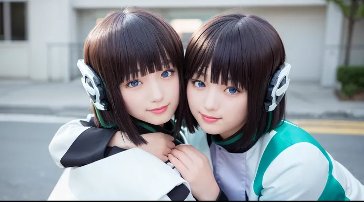 two beautiful young women hugging each other in a studio shot stock photo, two girls, two beautiful women in love, woman holding...