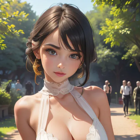 (Extremely detailed 8k wallpaper:2), (photo:2), (soigne Beautiful girl:2), (gives a lecture to friends:2), detailed (Face and eyes), (hyper realistic:1), (highly detailed:1), (epic realistic:1), rim light, (maximum details:1), cozy, (fullbody:1.3), (lookin...