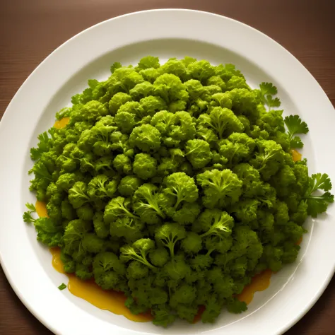 Heaps of parsley on a plate