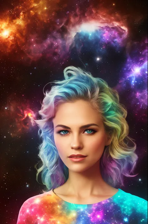 Create a profile photo with the CDK logo with a galaxy background.