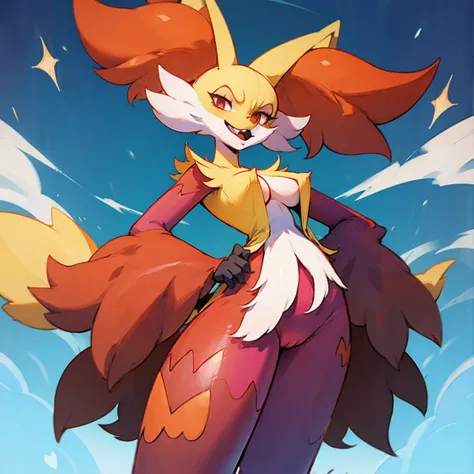 Personaje Delphox de pokemon, denuda cuerpo sexy,  (NSFW)