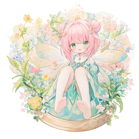 (PastelColors:1.3)、(Cute illustration:1.3)、(watercolor paiting:1.1)、
Detailed background、1girl in、Smile with open mouth、Beautifully detailed、Moya、colourfull、marble、Particles of light、patterns、
Detailed drawing、Vibrant colors、striking contrast、intricate det...