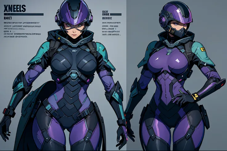 Masterpiece, High quality, ((character concept art)), ((character design sheet, same character))

a futuristic-looking female military commander, wearing a ((kevlar helmet)) and is dressed in ((purple suit)), holding weapon, holding gun, wearing epTactical...