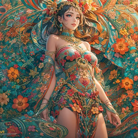 (masutepiece, of the highest quality, Best Quality, Official art, Beautiful and aesthetic:1.2), (1girl in:1.3), Extremely detailed,(Fractal Art:1.2),Colorful,highest details,(Zentangle:1.2), (Dynamic Pose), (Abstract background:1.5), (Congressional Dresses...