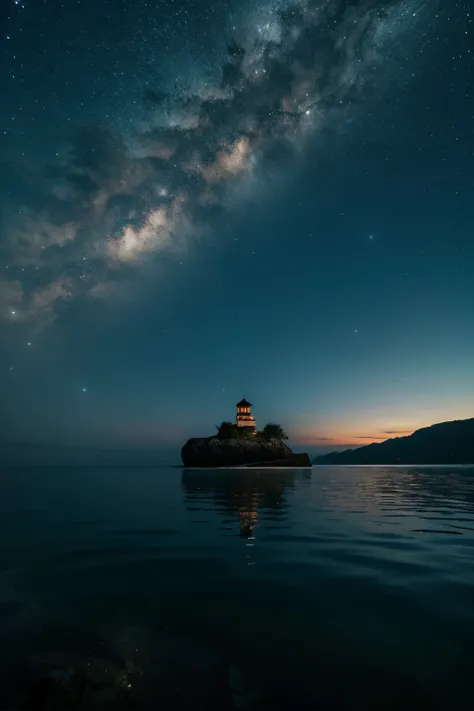 sea reflecting stars deep calm waters