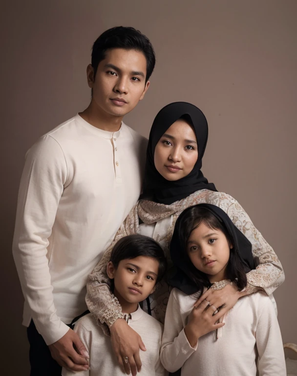 Foto family,mom hijab foto studio, fotografi,8k