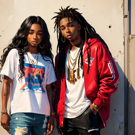 Rapper Jacquees with sza