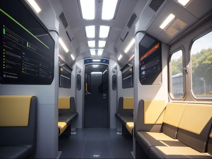 tmasterpiece, Best quality， The exterior design of future trains is expected to be more streamlined and aerodynamic than current designs. It may have a sleek and modern look, Comes with advanced security features，For example, automatic collision avoidance ...