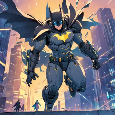 Realistic depiction of advanced cyber suits, Batman in DC Comics