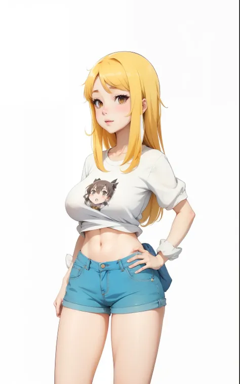 anime girl avec de gros seins posant dans un haut jaune et un jean, séduisante fille d’anime, Ilya Kuvshinov. 4 km, [ Art numérique 4 km ]!!, Style Anime 3D réaliste, Jolie fille d’anime, Artgerme extrêmement détaillé, Oppai, Style anime 4 K, Rendu photo r...