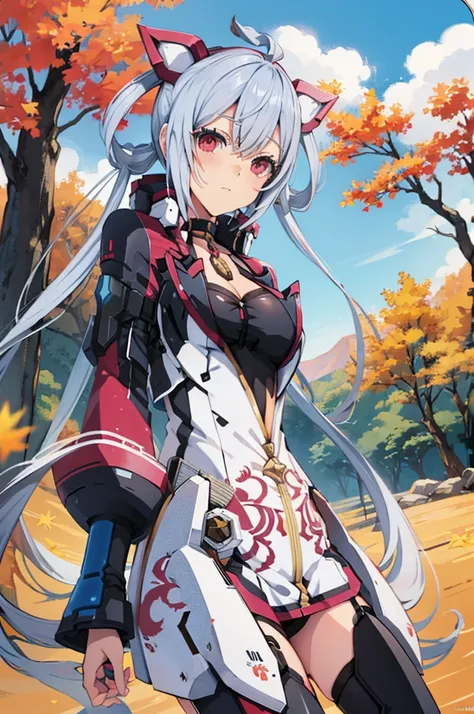 phantasy star online 2, matoi, in mountain temples in autumn foliage