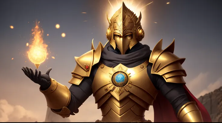 Anunnaki civilization golden armored leader