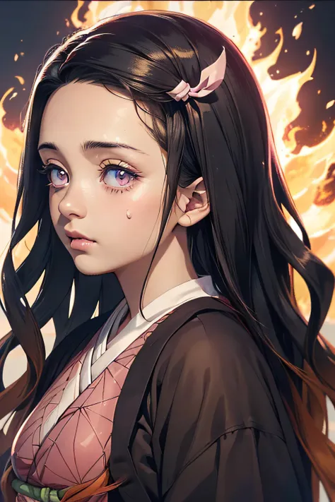 (Ultra Real), (Illustration), (High Resolution), (8K), (Very Detailed), (Best Illustration), (Beautiful Detailed Eyes), (Best Quality), (Ultra Detailed), (Masterpiece), (Wallpaper), (Detailed Face), Night Up Upper Body, Ice Cream,Long Hair,Solo,Simple Kimo...