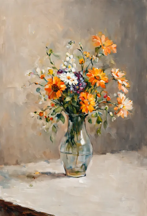 vase with flowers on the table