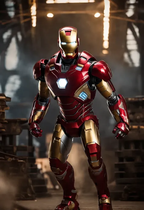 Envision an extraordinary fusion where Atom, the awe-inspiring robot from Real Steel, meets the technological prowess of Ironman. Picture a scene that combines Atoms powerful and robust design with the cutting-edge features and iconic suit elements of Iron...