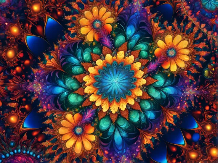 art by (Akrokan), mesmerizing digital painting, vivid colors, elaborate, breathtaking, chromatic nanotechnology, magnificent, iridescent particles, mesmerizing pattern of kaleidoscopic colors, nanotechnological display, vibrant hues, (detailed:1.4), best q...