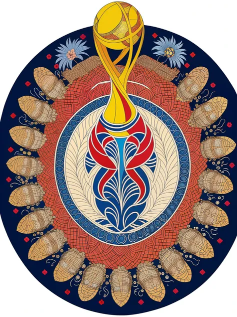 Cricket World Cup 2023 mandala art