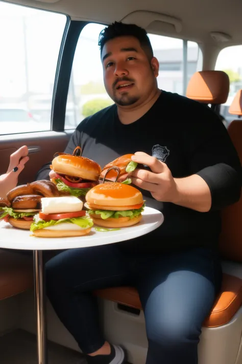 Taxista gordo, comida francesinha