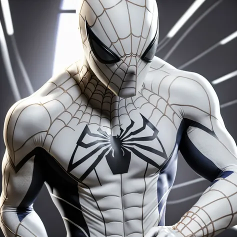 All white Spider-Man suit