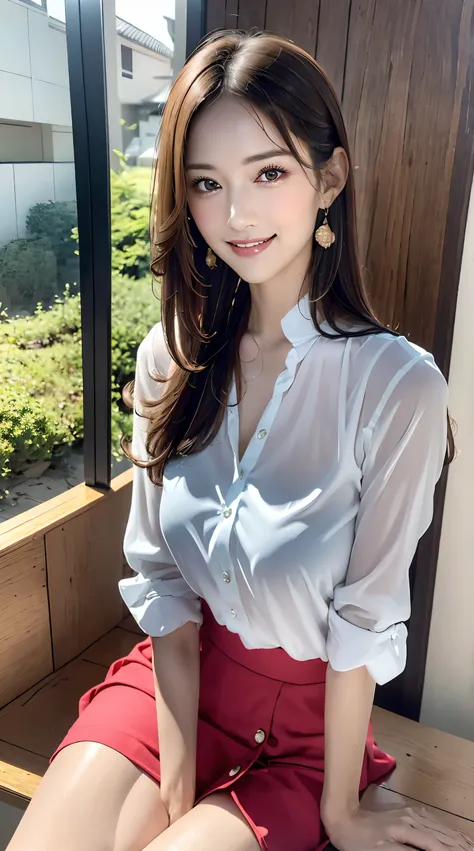 (Best Quality, masutepiece, Ultra HD: 1.3, High brightness, High color saturation), 1girl in, （middlebreasts）, light brown hair, Asymmetrical hair, straight haired, Long hair, （ slender body shape, Constricted waist）, （Ultra Fine Face）, Delicate lips, （bea...