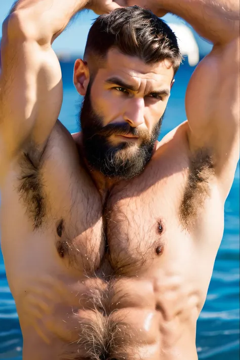 More resilient muscles、thick arms、Hairy body、Chest hair、Armpit hairy