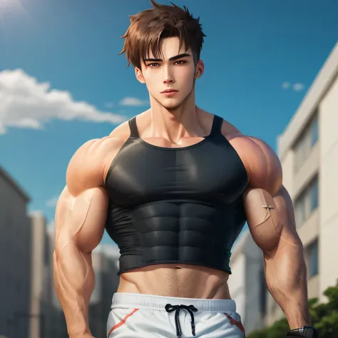 Hot anime guy with muscles