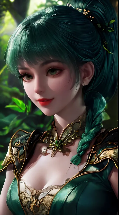 ultra-detailed, masterpiece, highest quality, love letter, pov,smile,Close-up of a stream flowing through a lush green forest, ross tran. scenery background, ryan dyar, environment painting, Beautiful oil matte painting, photorealistic landscapes, 4k hd ma...